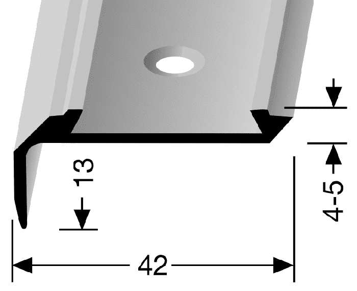 Johannes Fries GmbH CO KG Küberit Treppenprofil gebohrt 42x13mm