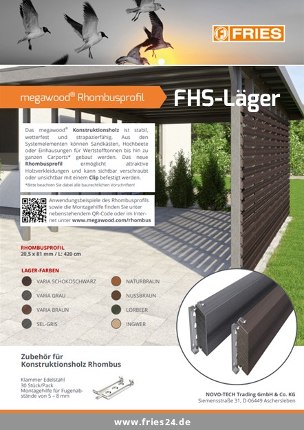 Johannes Fries GmbH & CO KG  megawood-Befestigungsklammer für