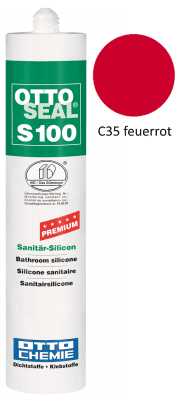 Silikon S100 farbig C35 feuerrot 300ml