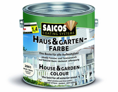 Saicos Haus-& Garten-Farbe weiß deckend 2001