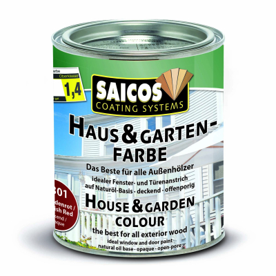 Saicos Haus-& Garten-Farbe Schwedenrot deckend