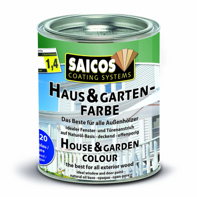 Saicos Haus-& Garten-Farbe Azurblau deckend 2520