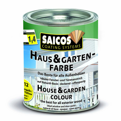 Saicos Haus-& Garten-Farbe Zitronengelb deckend