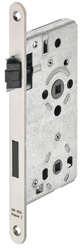 WC-Einsteckschloss Dorn 55 mm 8/78/8 mm DIN LI Flüsterfalle, Kl. 3, Stulp 20 x 235 mm Edelstahl, - Detail 1