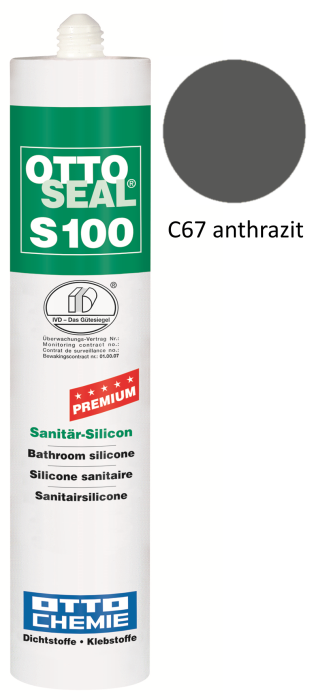 Silikon S100 farbig C67 anthrazit 300ml  - Detail 1