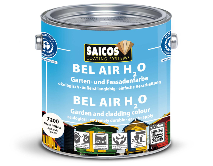 Saicos Bel Air H2O Weiß deckend 7200 Gebinde 2,50ltr. - Detail 1