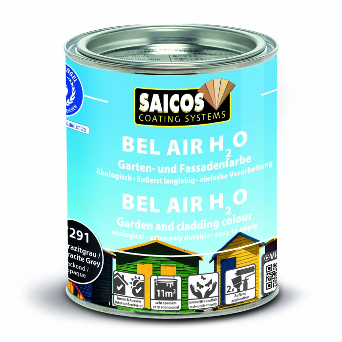 Saicos Bel Air H2O Anthrazitgrau deckend 7291 Gebinde 0,75ltr. - Detail 1