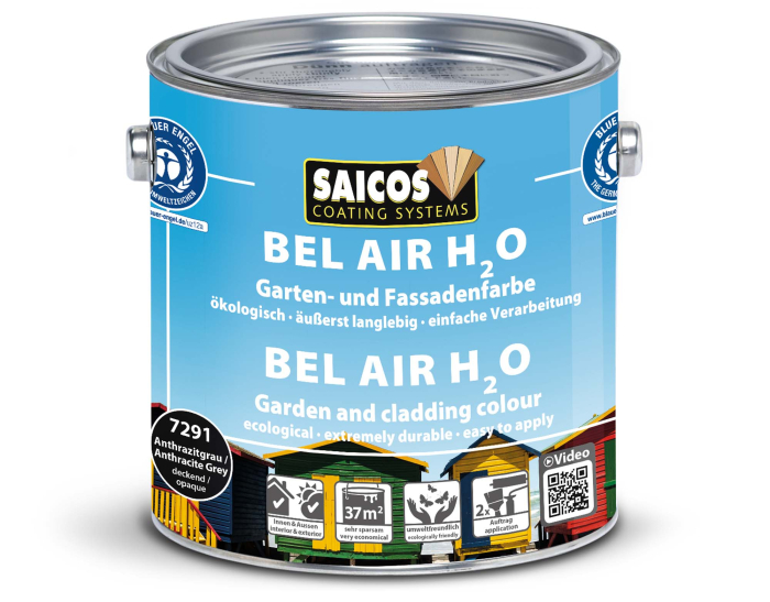Saicos Bel Air H2O Anthrazitgrau deckend 7291 Gebinde 2,50ltr. - Detail 1