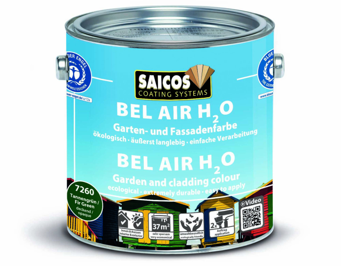 Saicos Bel Air H2O Tannengrün deckend 7260 Gebinde 2,50ltr. - Detail 1