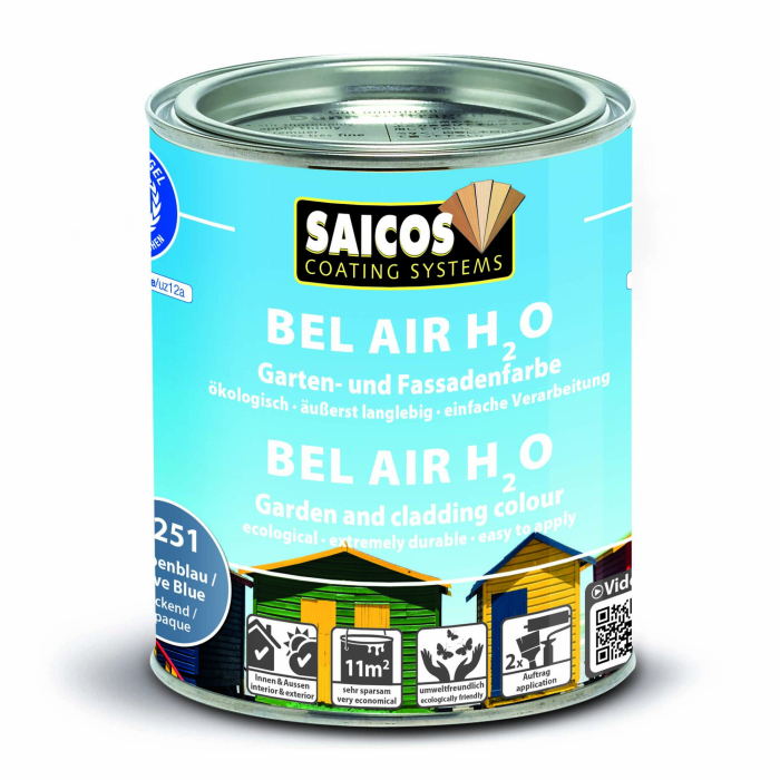 Saicos Bel Air H2O Taubenblau deckend 7251 Gebinde 0,75ltr. - Detail 1