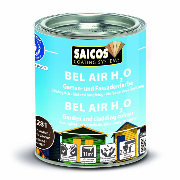 Saicos Bel Air H2O Terrabraun deckend 7281 Gebinde 0,75ltr. - Detail 1
