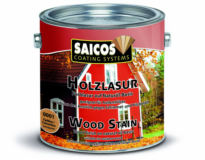Saicos Holzlasur Wood Stain farblos transparent 0001 Gebinde 2,50ltr. - Detail 1