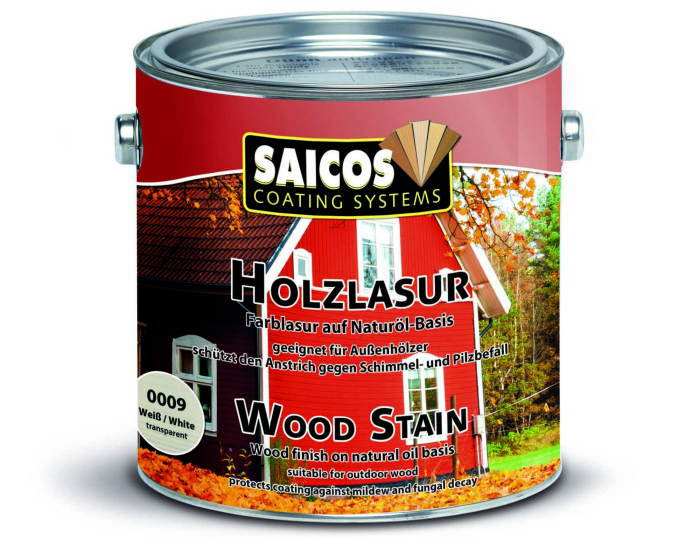 Saicos Holzlasur Wood Stain Weiß transparent 0009 Gebinde 2,50ltr. - Detail 1