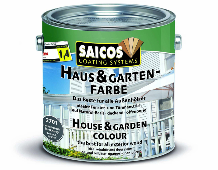 Saicos Haus-& Garten-Farbe Felsengrau deckend 2701 Gebinde 2,50ltr. - Detail 1