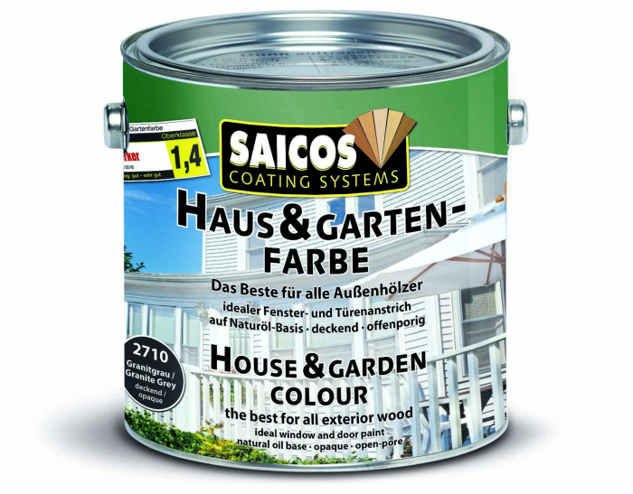 Saicos Haus-& Garten-Farbe Granitgrau deckend 2710 Gebinde 2,50ltr. - Detail 1