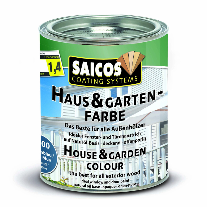 Saicos Haus-& Garten-Farbe Taubenblau deckend 2500 Gebinde 0,75ltr. - Detail 1