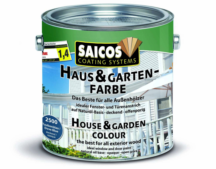 Saicos Haus-& Garten-Farbe Taubenblau deckend 2500 Gebinde 2,50ltr. - Detail 1