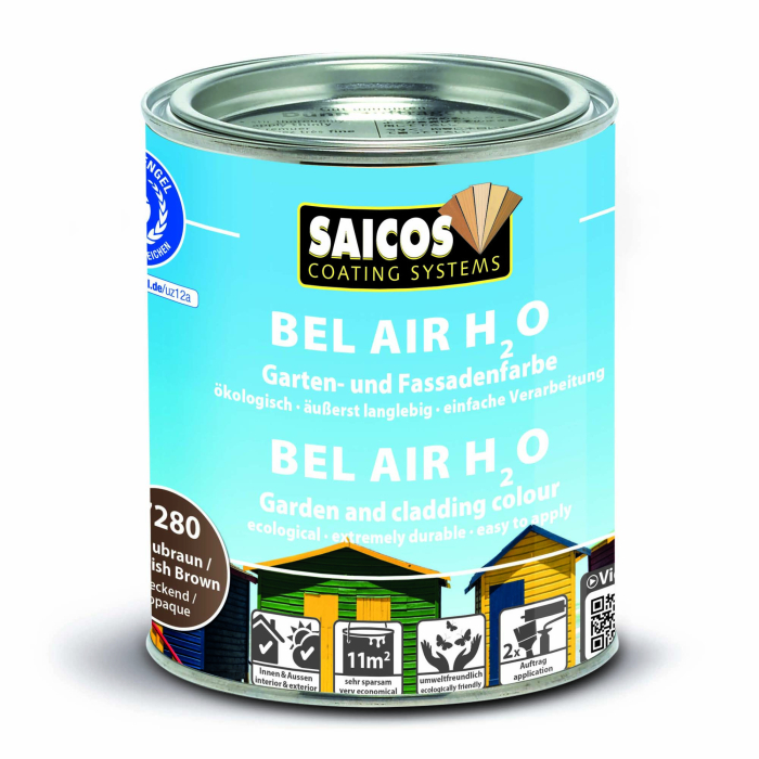 Saicos Bel Air H2O Graubraun deckend 7280 Gebinde 0,75ltr. - Detail 1