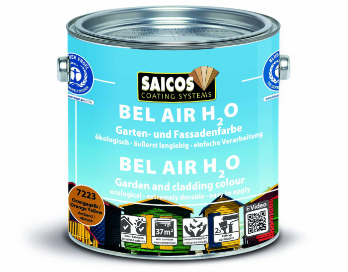 Saicos Bel Air H2O Orangengelb deckend 7223 Gebinde 2,50ltr. - Detail 1