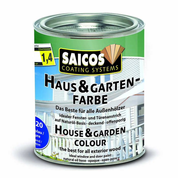 Saicos Haus-& Garten-Farbe Azurblau deckend 2520 Gebinde 0,75ltr. - Detail 1