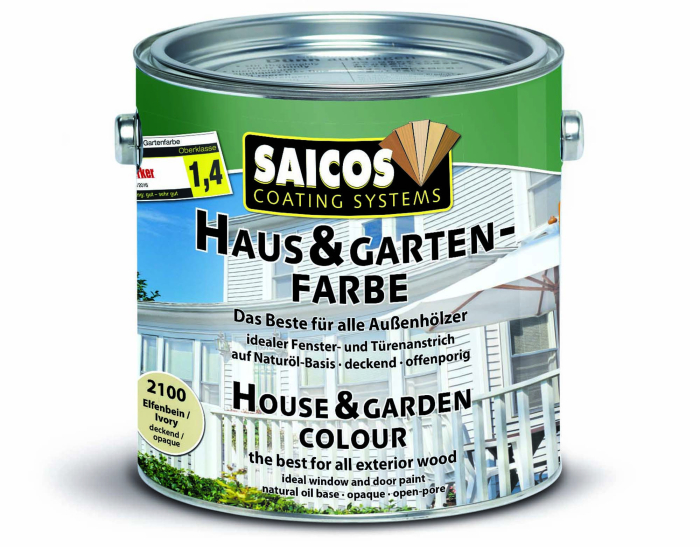 Saicos Haus-& Garten-Farbe Elfenbein deckend 2100 Gebinde 2,50ltr. - Detail 1