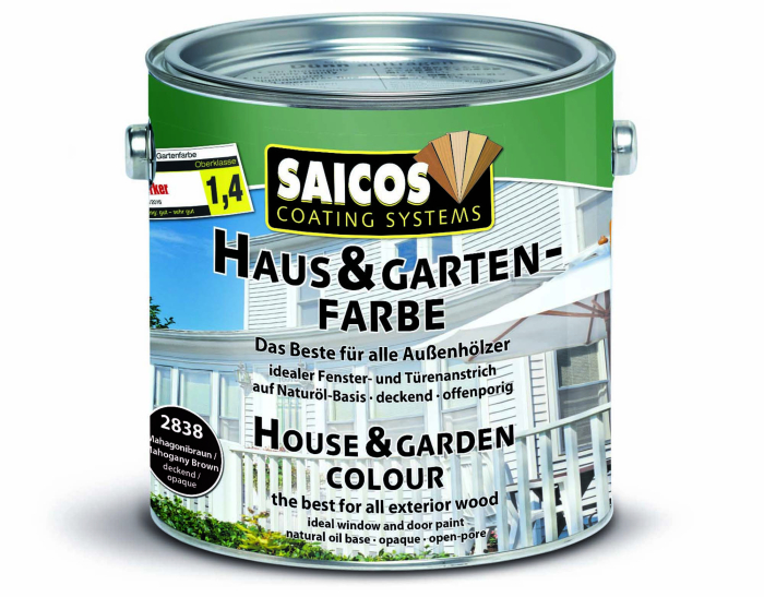 Saicos Haus-& Garten-Farbe Mahagonibraun deckend 2838 Gebinde 2,50ltr. - Detail 1