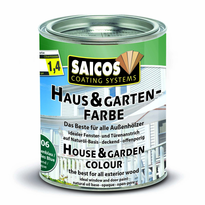 Saicos Haus-& Garten-Farbe Seycellenblau deckend 2506 Gebinde 0,75ltr. - Detail 1
