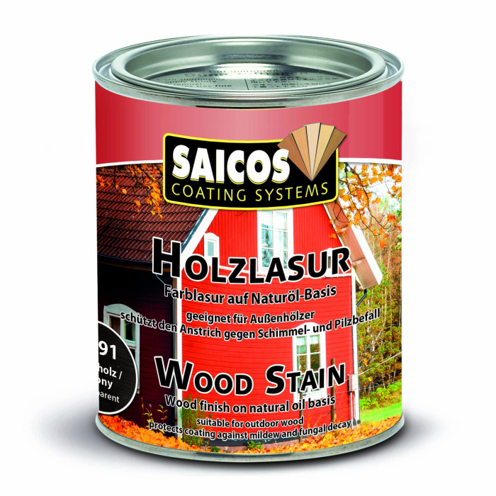 Saicos Holzlasur Wood Stain Ebenholz transparent 0091 Gebinde 0,75ltr. - Detail 1