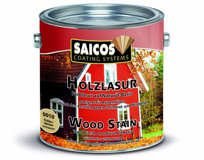 Saicos Holzlasur Wood Stain Fichte transparent 0010 Gebinde 2,50ltr. - Detail 1