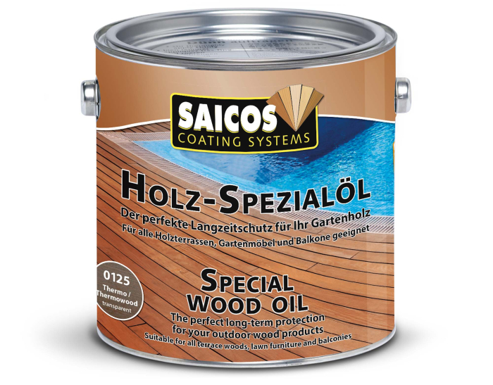 Saicos Holz-Spezialöl Thermo transparent 0125 Gebinde 2,50ltr. - Detail 1