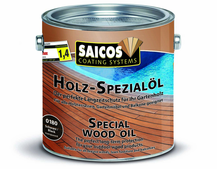Saicos Holz-Spezialöl Schwarz transparent 0180 Gebinde 2,50ltr. - Detail 1