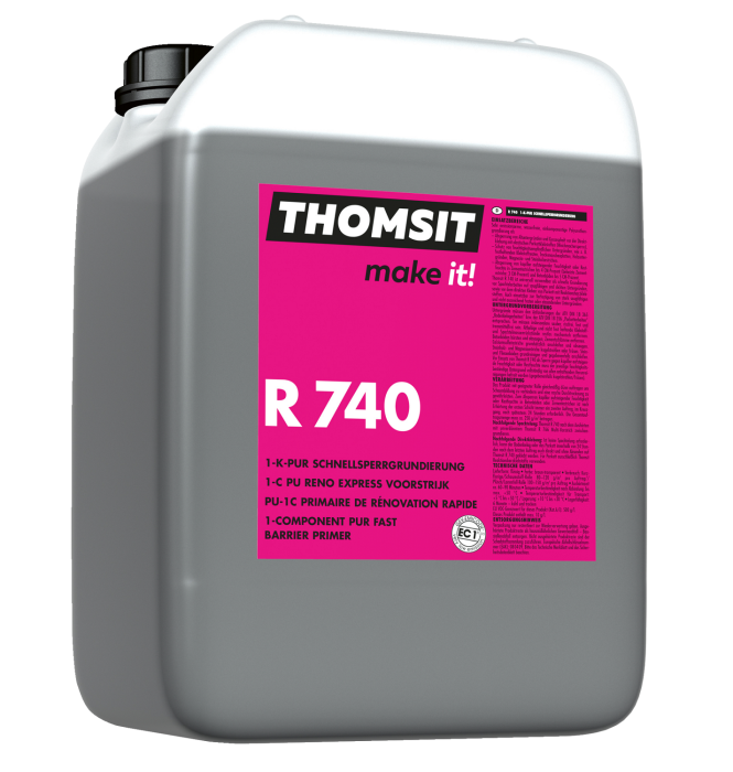 Thomsit R740 1K-PUR-Schnellsperrgrundierung 12kg f. saugfähige und dichte Untergründe - Detail 1