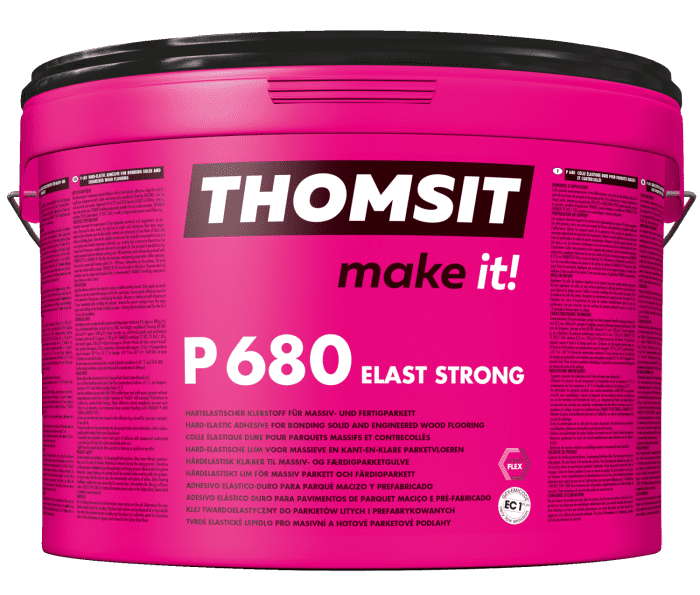 Thomsit P680 Elast Strong - hartelastischer Kleber 18 kg. für Massiv- und Fertigparkett - Detail 1