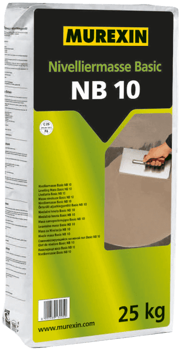 Murexin NB10 Nivelliermasse zementär 25kg bis 10mm, 1,5 kg/m²/mm / C25 / EC1Plus (42/Pal) - Detail 1