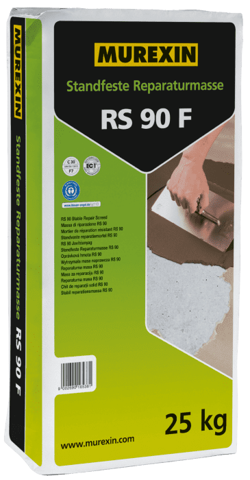 Murexin RS90F standfeste Reparaturmasse 25kg zementär, 0-50 mm, 1,5 kg/m²/mm / EC1Plus (48/Pal) - Detail 1