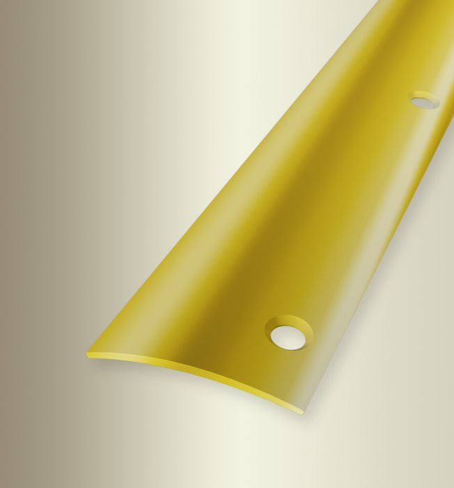 Küberit Übergangsschiene seitl. gebohrt 40x1,2mm Typ 454 Messing poliert 270cm # 3 13 54 07 5 - Detail 1